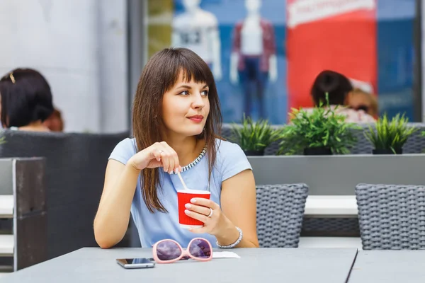 Portrait of beautiful caucasian woman — Stock Photo, Image