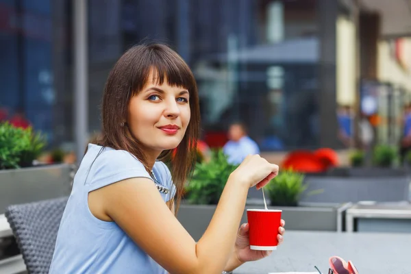 Portrait of beautiful caucasian woman — Stock Photo, Image