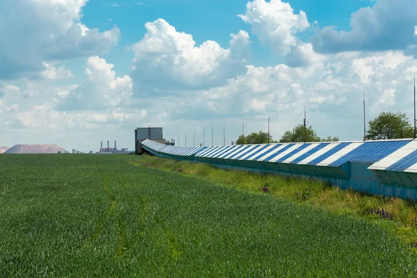 Trasportatore Con Una Lunghezza Diversi Chilometri Trasporto Minerale Potassio Impianto — Foto Stock