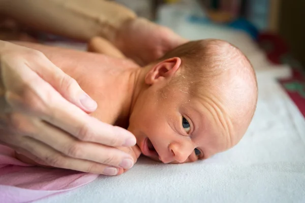 Portrait of premature newborn — Stock Photo, Image