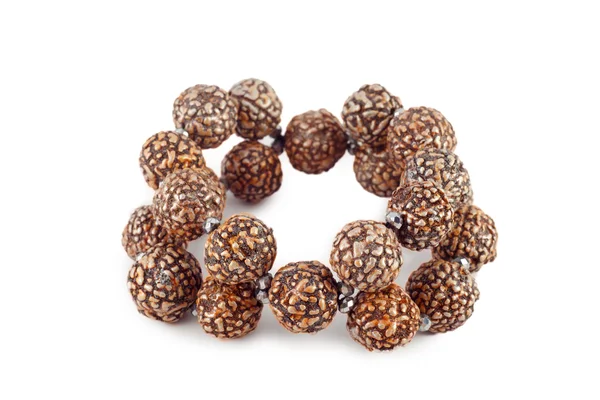 Bracelet perles en bois marron — Photo