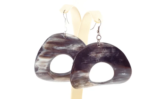 Boucles d'oreilles en bois — Photo