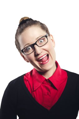 sürpriz bir kadın portresi.