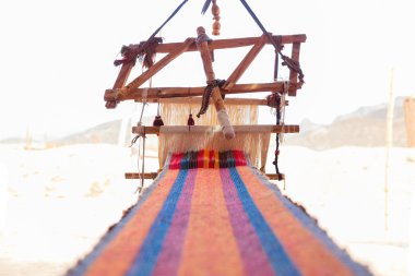 Traditional loom and homespun fabric