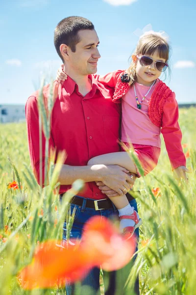 Vader en dochtertje — Stockfoto