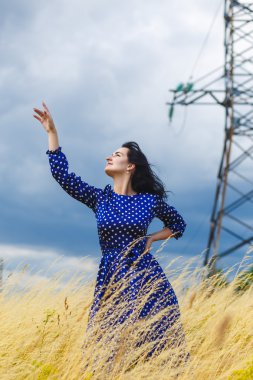 Esmer güzel sanat portre