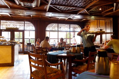Bir İtalyan restoranı Mısır tatil iç