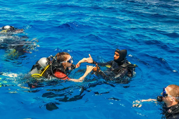Lekce potápění — Stock fotografie