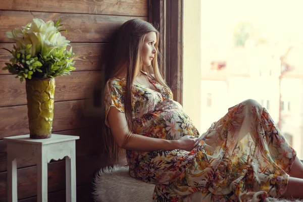 Beauty Pregnant Woman — Stock Photo, Image