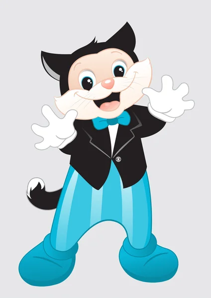 Gato divertido sonriendo — Vector de stock