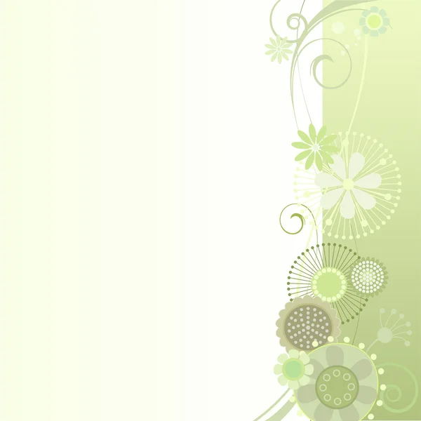 Цветочный фон в светло-зеленом Стоковый вектор