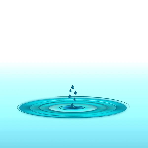 Zachte Concentrische Cirkels Het Water Gevormd Door Waterdruppel — Stockfoto