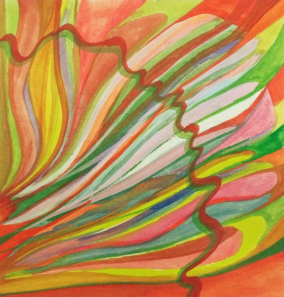 Σχέδιο Abstrakt Χαρούμενα Ζεστά Χρώματα Των Ταλαντευόμενων Μορφών — Φωτογραφία Αρχείου