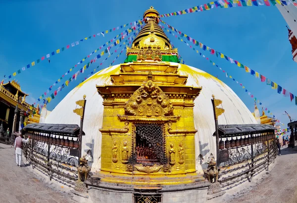 Swayambhunath Stupa tomada na capital do Nepal, Katmandu — Fotografia de Stock