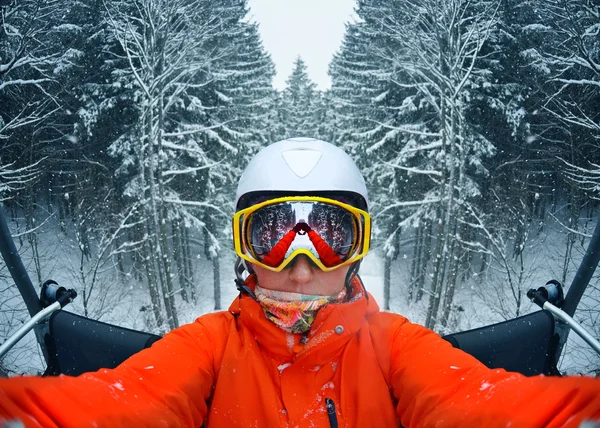 Portret van de vrouw in de Karpaten, Boekovel — Stockfoto