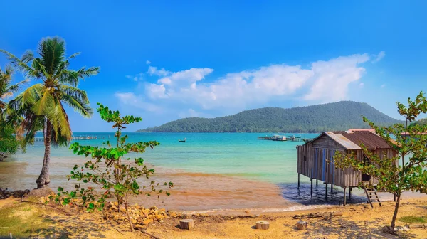 Panoramautsikten från ön Koh Rong Samloem i Kambodja — Stockfoto