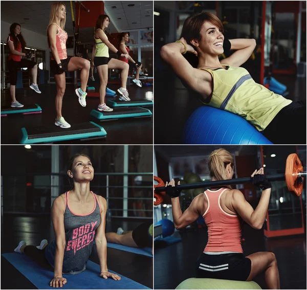 Entrenamiento de personas en gimnasio —  Fotos de Stock