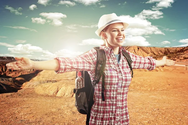 Woman traveler — Stock Photo, Image