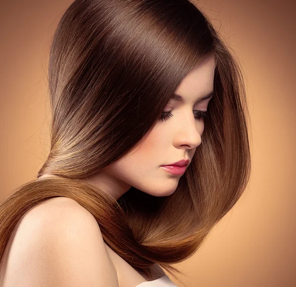 Donna capelli lunghi — Foto Stock