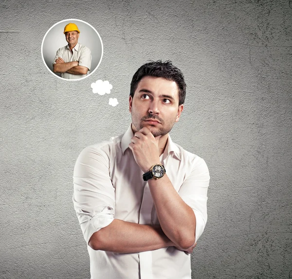 Thinking businessman — Stock Photo, Image