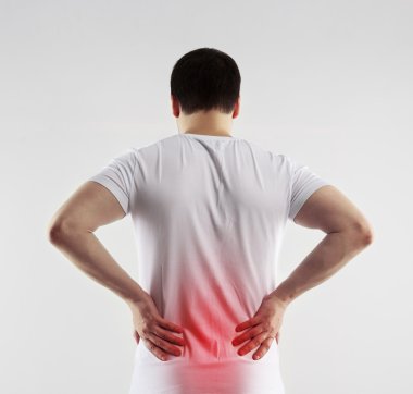 Man back pain clipart