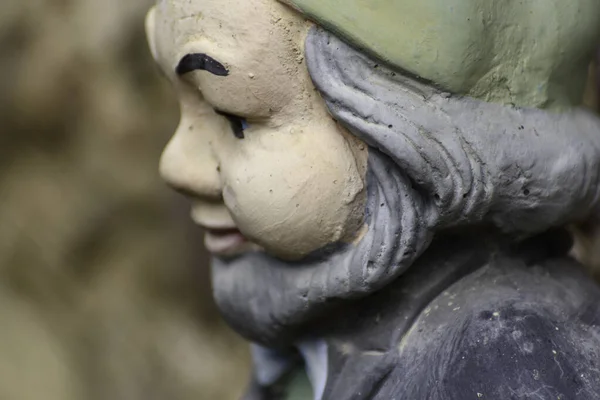 Λεπτομέρεια Διακοσμητικών Αγαλμάτων Νάνων Τερακότα Για Σπίτια Ορεινοί Νάνοι — Φωτογραφία Αρχείου