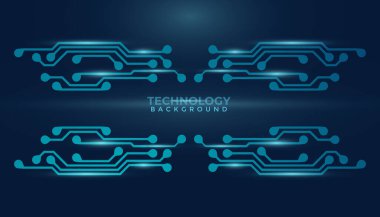 Devre tasarımı arka plan vektör illüstrasyonu 10 birim. Soyut teknoloji arkaplanı