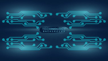 Devre tasarımı arka plan vektör illüstrasyonu 10 birim. Soyut teknoloji arkaplanı