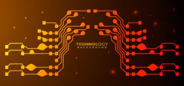 Devre tasarımı arka plan vektör illüstrasyonu 10 birim. Soyut teknoloji arkaplanı