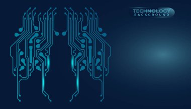 Devre tasarımı arka plan vektör illüstrasyonu 10 birim. Soyut teknoloji arkaplanı