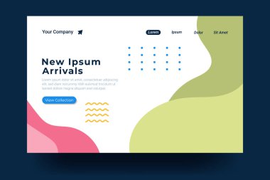 İniş sayfası şablonu tasarımı. İniş sayfası, afiş, web sitesi, ana sayfa, kart, ui, ya da uygulamalar için modern düz tasarım konsepti. Vektör illüstrasyonu