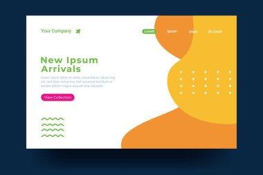 İniş sayfası şablonu tasarımı. İniş sayfası, afiş, web sitesi, ana sayfa, kart, ui, ya da uygulamalar için modern düz tasarım konsepti. Vektör illüstrasyonu