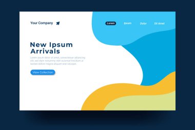 İniş sayfası şablonu tasarımı. İniş sayfası, afiş, web sitesi, ana sayfa, kart, ui, ya da uygulamalar için modern düz tasarım konsepti. Vektör illüstrasyonu