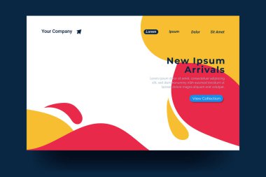 İniş sayfası şablonu tasarımı. İniş sayfası, afiş, web sitesi, ana sayfa, kart, ui, ya da uygulamalar için modern düz tasarım konsepti. Vektör illüstrasyonu