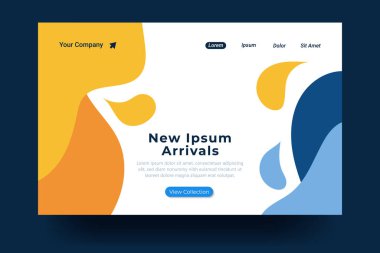 İniş sayfası şablonu tasarımı. İniş sayfası, afiş, web sitesi, ana sayfa, kart, ui, ya da uygulamalar için modern düz tasarım konsepti. Vektör illüstrasyonu