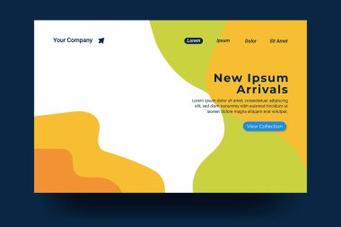 İniş sayfası şablonu tasarımı. İniş sayfası, afiş, web sitesi, ana sayfa, kart, ui, ya da uygulamalar için modern düz tasarım konsepti. Vektör illüstrasyonu