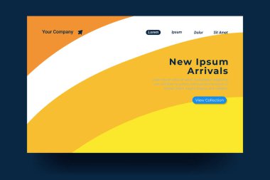 İniş sayfası şablonu tasarımı. İniş sayfası, afiş, web sitesi, ana sayfa, kart, ui, ya da uygulamalar için modern düz tasarım konsepti. Vektör illüstrasyonu