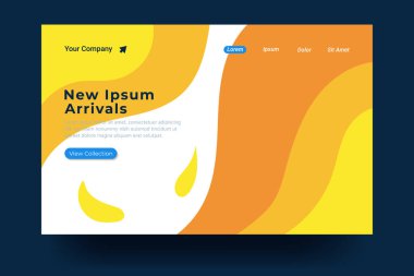 İniş sayfası şablonu tasarımı. İniş sayfası, afiş, web sitesi, ana sayfa, kart, ui, ya da uygulamalar için modern düz tasarım konsepti. Vektör illüstrasyonu