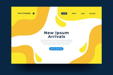 İniş sayfası şablonu tasarımı. İniş sayfası, afiş, web sitesi, ana sayfa, kart, ui, ya da uygulamalar için modern düz tasarım konsepti. Vektör illüstrasyonu