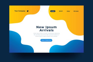 İniş sayfası şablonu tasarımı. İniş sayfası, afiş, web sitesi, ana sayfa, kart, ui, ya da uygulamalar için modern düz tasarım konsepti. Vektör illüstrasyonu