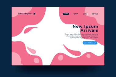 İniş sayfası şablonu tasarımı. İniş sayfası, afiş, web sitesi, ana sayfa, kart, ui, ya da uygulamalar için modern düz tasarım konsepti. Vektör illüstrasyonu
