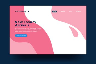 İniş sayfası şablonu tasarımı. İniş sayfası, afiş, web sitesi, ana sayfa, kart, ui, ya da uygulamalar için modern düz tasarım konsepti. Vektör illüstrasyonu