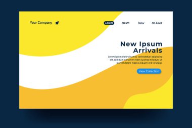 İniş sayfası şablonu tasarımı. İniş sayfası, afiş, web sitesi, ana sayfa, kart, ui, ya da uygulamalar için modern düz tasarım konsepti. Vektör illüstrasyonu