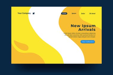 İniş sayfası şablonu tasarımı. İniş sayfası, afiş, web sitesi, ana sayfa, kart, ui, ya da uygulamalar için modern düz tasarım konsepti. Vektör illüstrasyonu