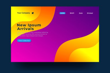 İniş sayfası şablonu tasarımı. İniş sayfası, afiş, web sitesi, ana sayfa, kart, ui, ya da uygulamalar için modern düz tasarım konsepti. Vektör illüstrasyonu