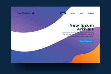 İniş sayfası şablonu tasarımı. İniş sayfası, afiş, web sitesi, ana sayfa, kart, ui, ya da uygulamalar için modern düz tasarım konsepti. Vektör illüstrasyonu