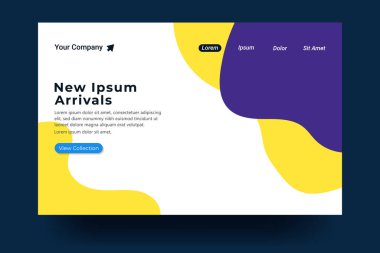 İniş sayfası şablonu tasarımı. İniş sayfası, afiş, web sitesi, ana sayfa, kart, ui, ya da uygulamalar için modern düz tasarım konsepti. Vektör illüstrasyonu
