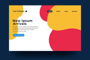 İniş sayfası şablonu tasarımı. İniş sayfası, afiş, web sitesi, ana sayfa, kart, ui, ya da uygulamalar için modern düz tasarım konsepti. Vektör illüstrasyonu