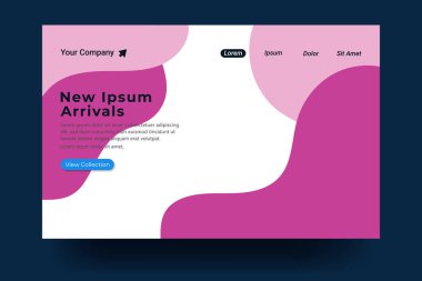 İniş sayfası şablonu tasarımı. İniş sayfası, afiş, web sitesi, ana sayfa, kart, ui, ya da uygulamalar için modern düz tasarım konsepti. Vektör illüstrasyonu