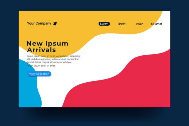 İniş sayfası şablonu tasarımı. İniş sayfası, afiş, web sitesi, ana sayfa, kart, ui, ya da uygulamalar için modern düz tasarım konsepti. Vektör illüstrasyonu